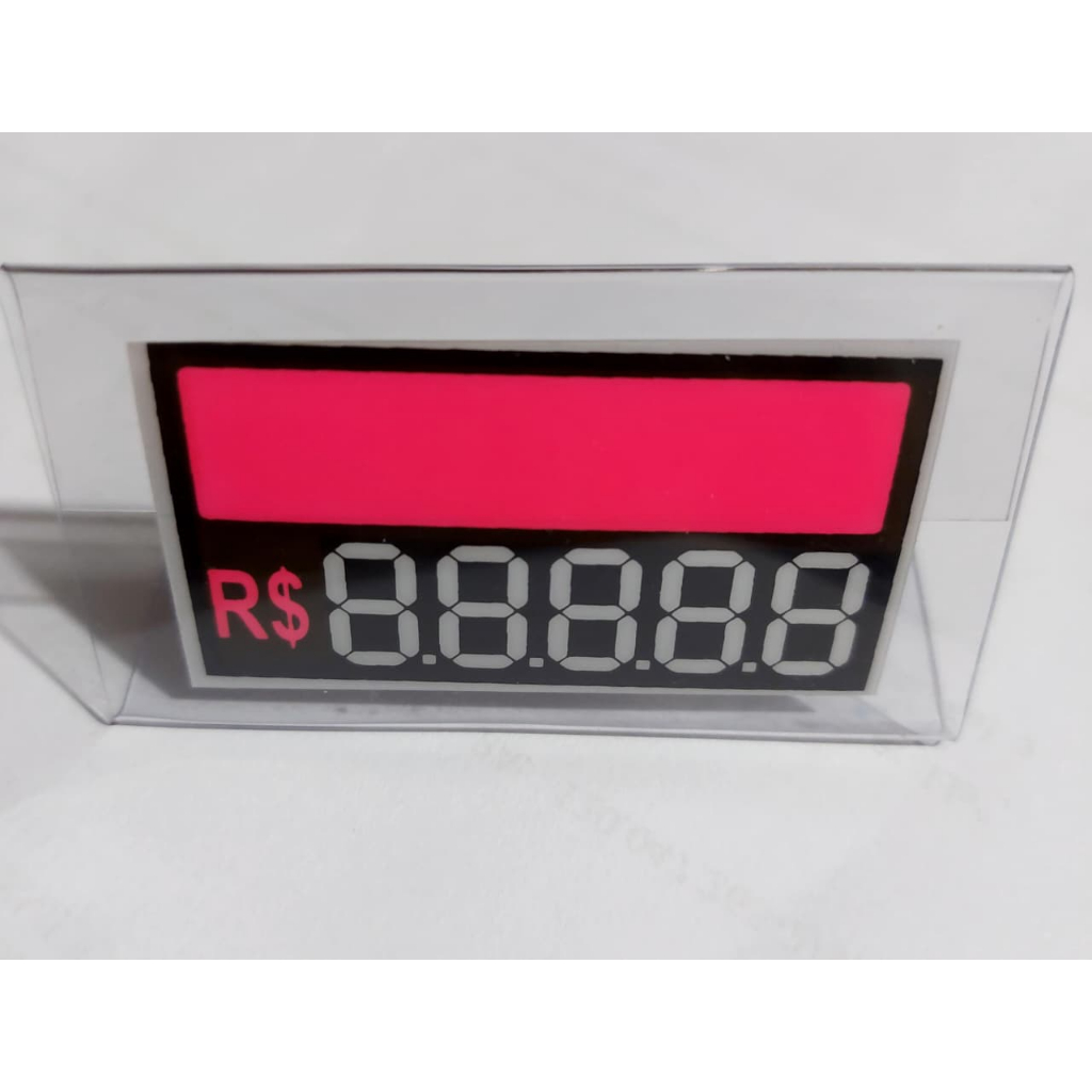 Display Porta Etiqueta De Preço em Pvc Cristal modelo 7,5x4 Cm Kit 10 unidades