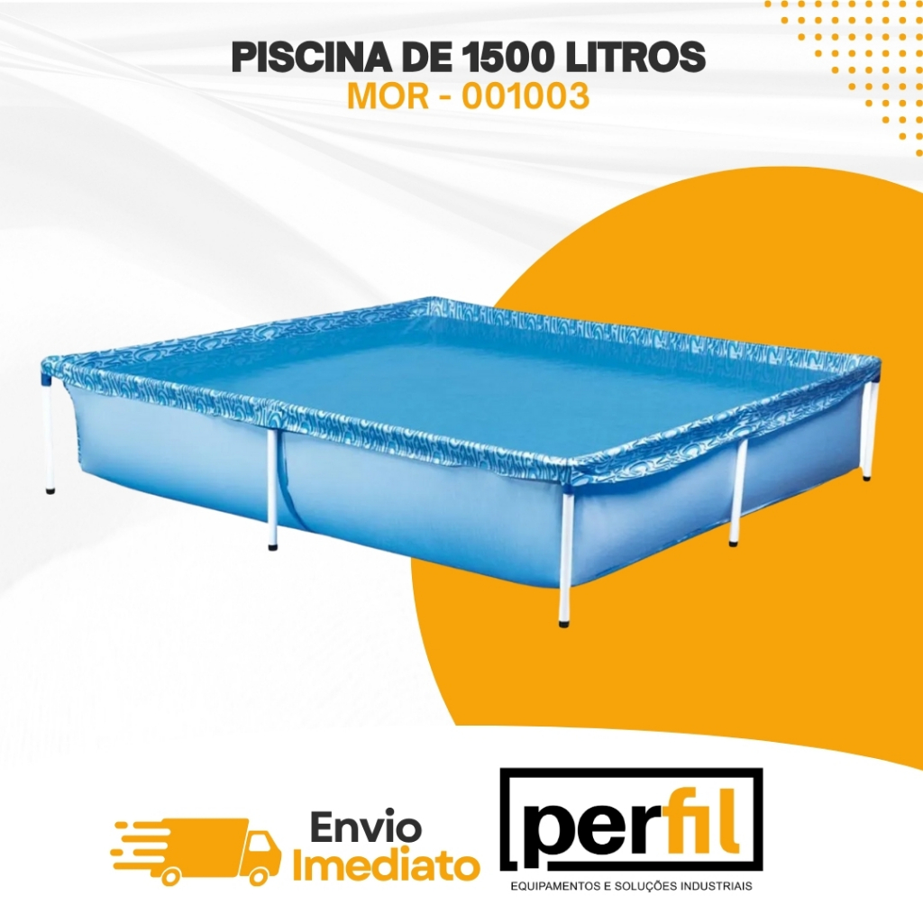 Piscina Infantil 1500 Litros Mor 1003 Estruturada Retangular PVC Aço Fácil Montagem Quintal Jardim em Oferta na Shopee