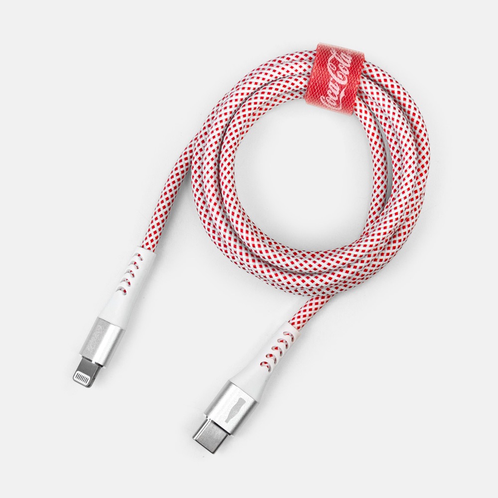 Cabo MFI Lightning para USB-C Branco | Elite Cable Coca-Cola em Oferta na Shopee