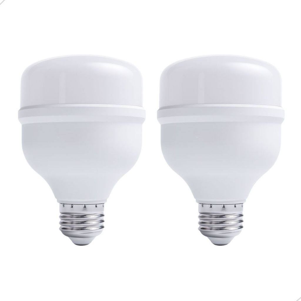 Kit 2 Lâmpada Led Super Bulbo 50w 6500k Branco Frio Bivolt 110v 220v Soquete E27 Econômica Branca