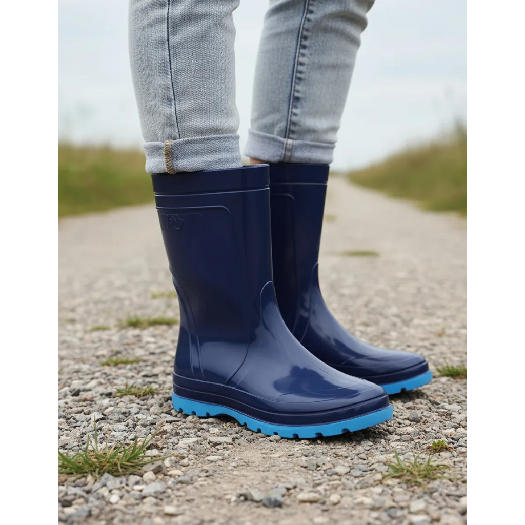 Bota Leve Impermeavel Galocha Chuva Infantil Borracha Jetsky Grendene Pega Forte