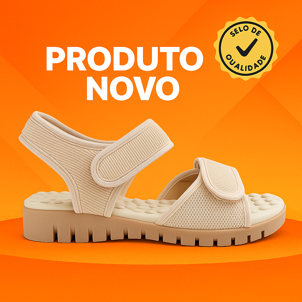 Sandália Feminina Ortopédica Macia Ultraconforto Massageadora Confortável