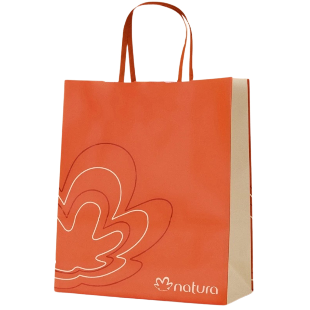 Kit 10 Sacolas Natura Laranja Tamanho P ou PP