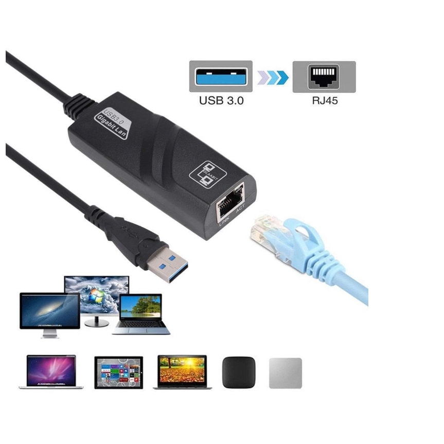 Adaptador Para Rede RJ45 USB 3.0 10/100/1000 INTERNET - 1000MBPS ETHERNET NOTEBOOK PC