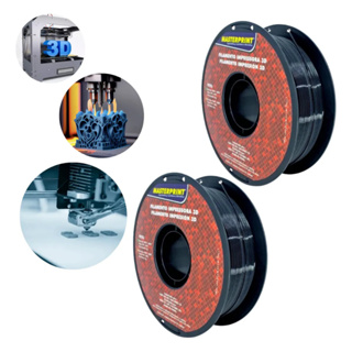 Filamento PETG Para Impressora 3D 1,75mm 1kg Preto Kit Com 2 Unidades Cor Preta em Oferta na Shopee