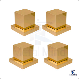 4 Acabamentos para Registro Dourado Quadrado em Metal –Design Moderno e Alta Qualidade (1/2, 3/4, 1) em Oferta na Shopee