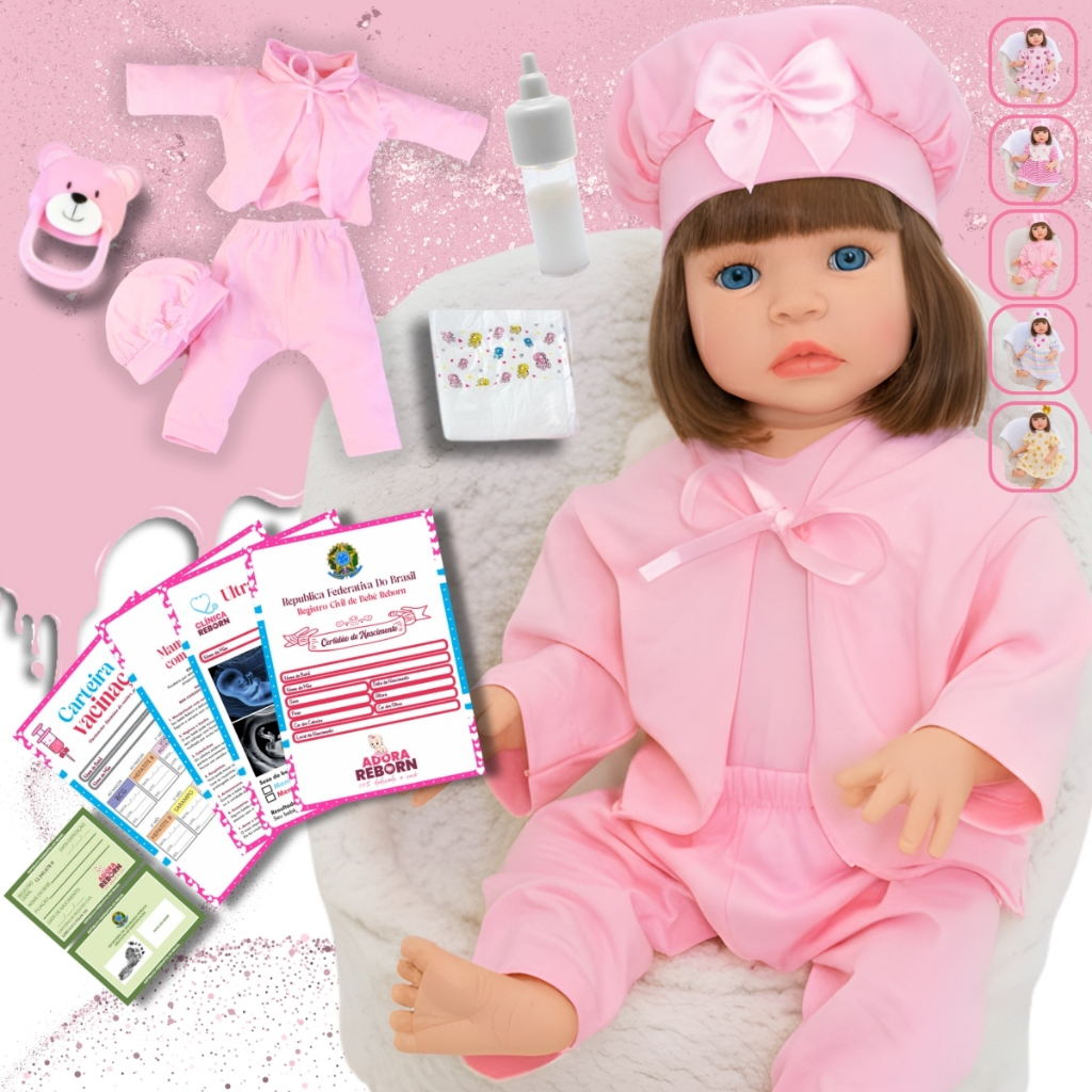 Boneca Bebê Reborn Realista Original de Silicone Menina Pode Dar Banho Envio Imediato em Oferta na Shopee