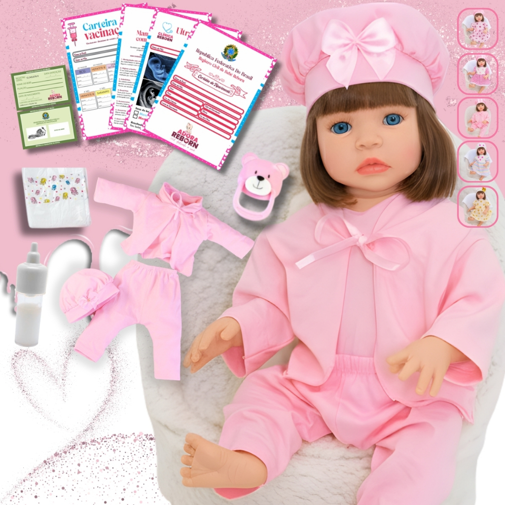 Boneca Bebê Reborn Realista Original de Silicone Menina Pode Dar Banho Envio Imediato em Oferta na Shopee