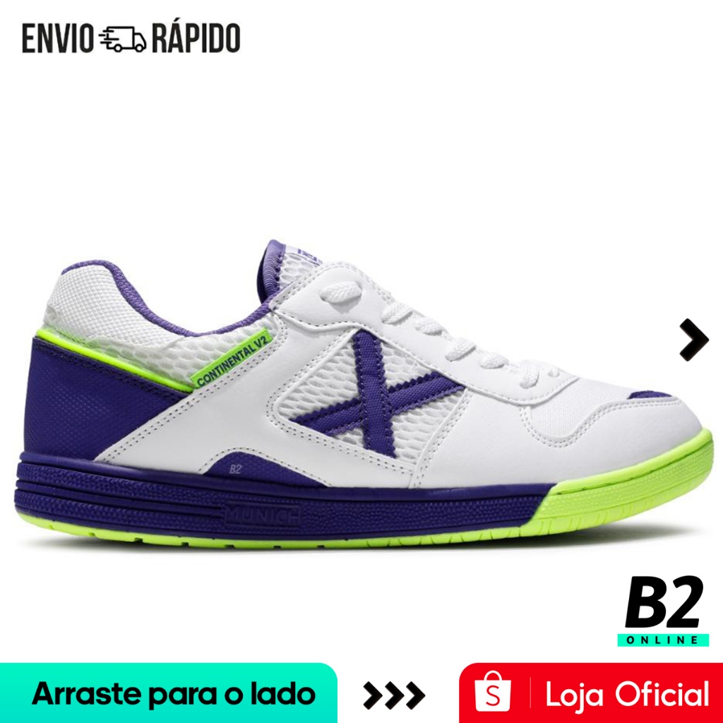 Chuteira Futsal Munich Continental V2 Masculina Original com Nota Fiscal e Garantia em Oferta na Shopee