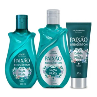 Kit Paixão & Bridgerton Dama de Prata: Óleo Corporal, Hidratante Corporal e Hidratante de Mãos com Ação Desodorante * em Oferta na Shopee