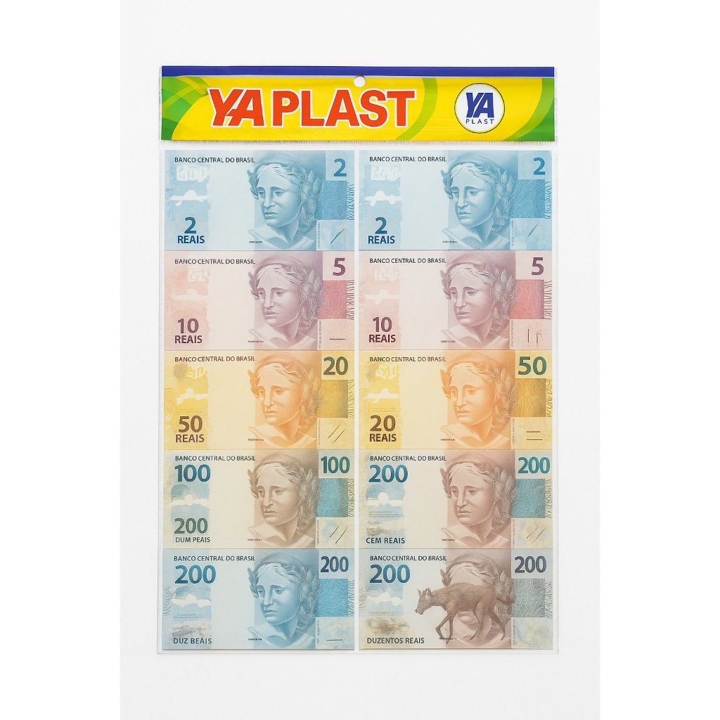 kit com 7 cartelas jogo dinheirinho 392 notas -brincadeirafaz de conta em Oferta na Shopee