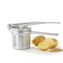Espremedor Amassador Batata Forte Ferro Inox 20CM Purê Nhoque Utensílios Cozinha Casa
