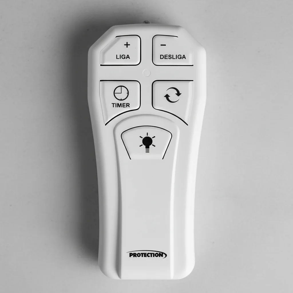 Controle Remoto Protection PT-355 para Ventilador de Teto, controle total de velocidade, luz e timer