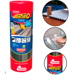 Fita Asfáltica Adesiva Vedatudo Dryko 45cm x 10m Cor Alumínio – Vedação e Impermeabilização