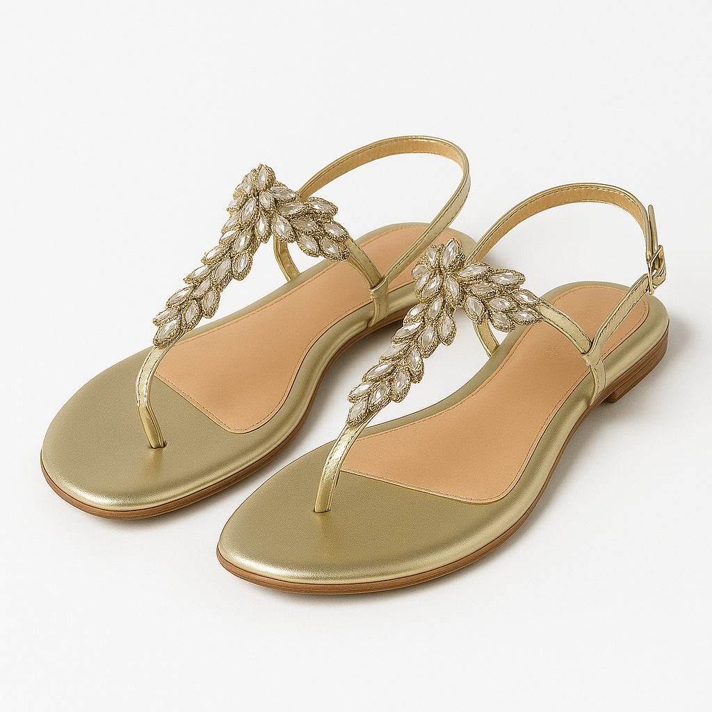 sandalia Feminina rasteirinha com Pedraria Strass Luxo Brilho Elegante