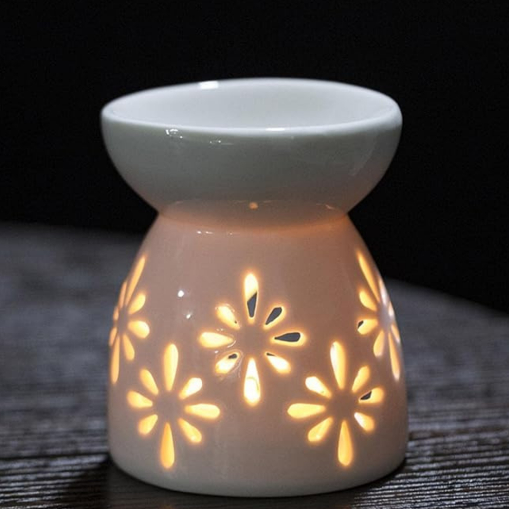 Difusor Rechaud de Porcelana Para Óleos Essenciais e Wax Melts Branco em Oferta na Shopee