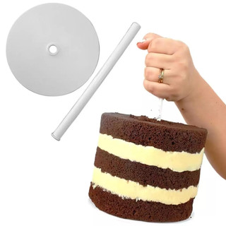 Guindaste Para Bolo Solrac com 2 Peças - Conjunto Sobreposição de Tortas andar Confeitaria (Escolha o Tamanho)