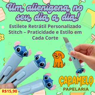Estilete Retrátil Stitch em Oferta na Shopee