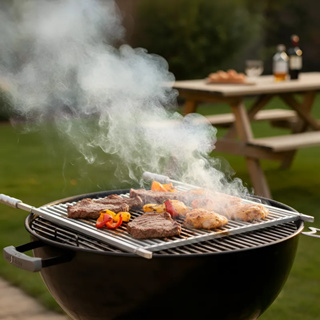 Grelha Para Churrasco em Alumínio 40cm | 45cm | 50cm | 55cm | 60cm | 65cm em Oferta na Shopee