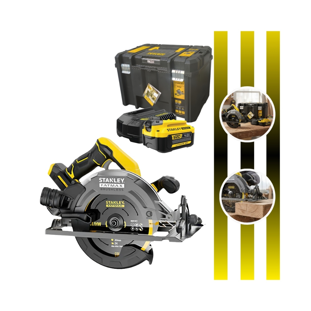Serra Circular Para Madeira 185mm Sbc551 Kit 1x 4ah, Carregador Bivolt, 1 Maleta Pro Stack Stanley em Oferta na Shopee