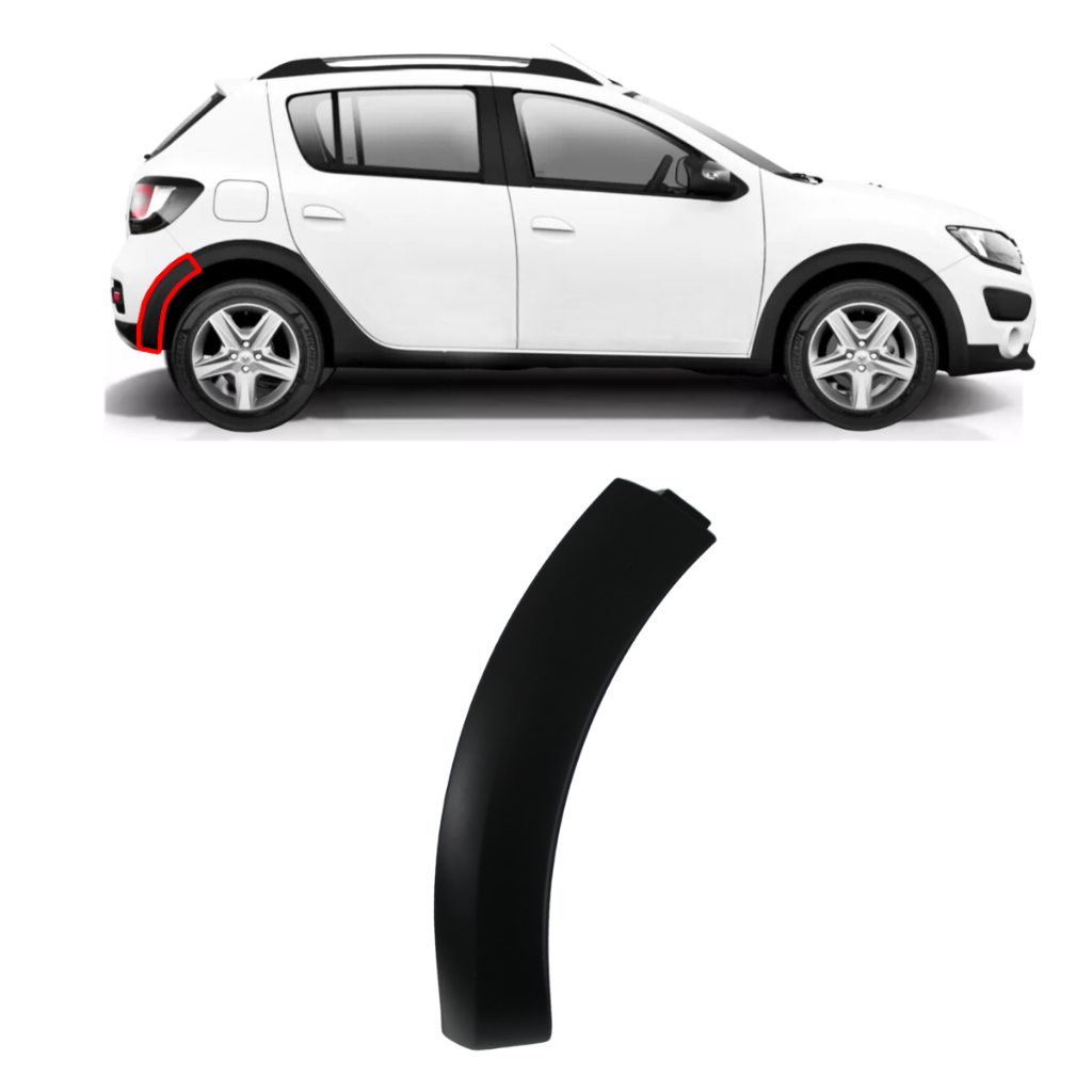 Moldura parachoque traseiro direito Renault Sandero Stepway em Oferta na Shopee