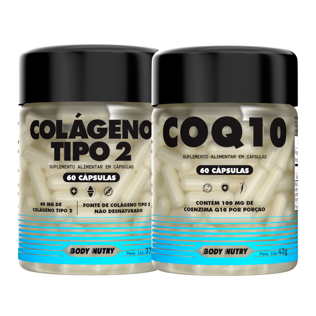 Kit Coenzima Q10 (100mg) + Colágeno Tipo 2 - 40mg em Oferta na Shopee