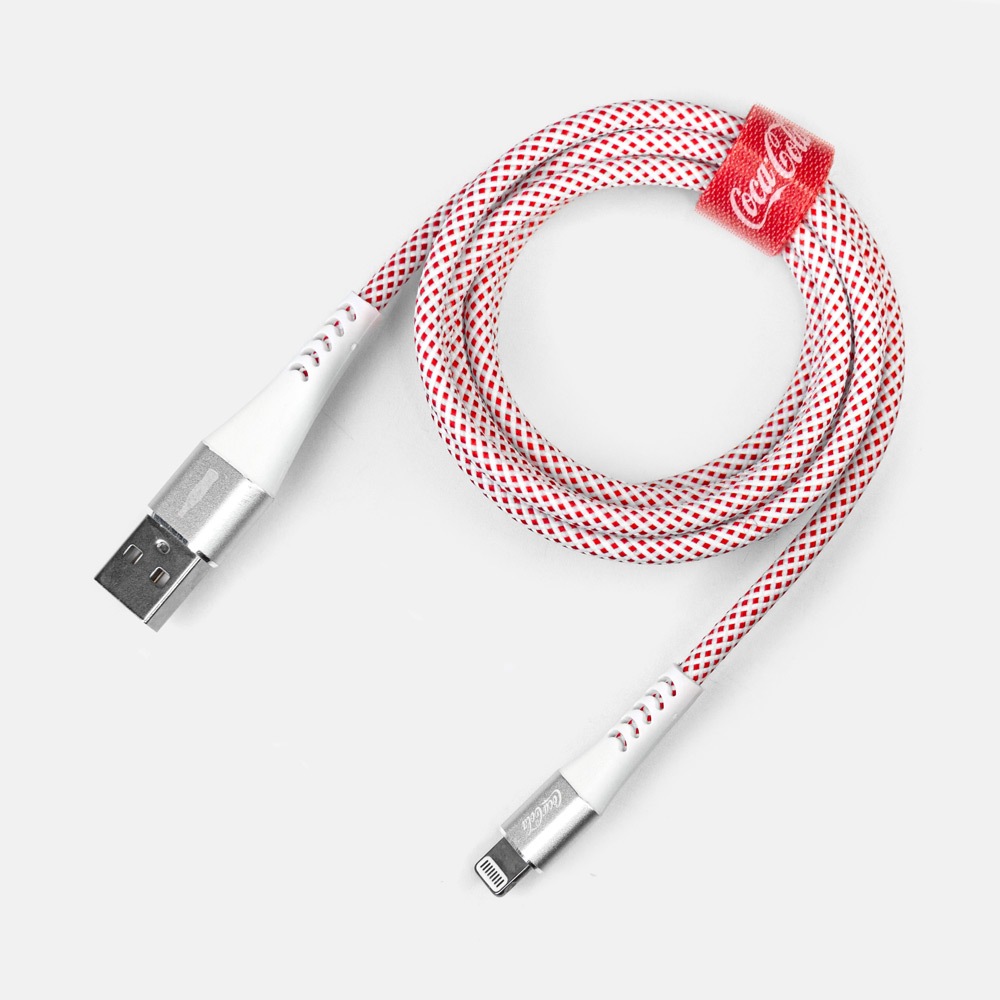 Cabo MFi Lightning para USB Branco | Elite Cable Coca-Cola em Oferta na Shopee