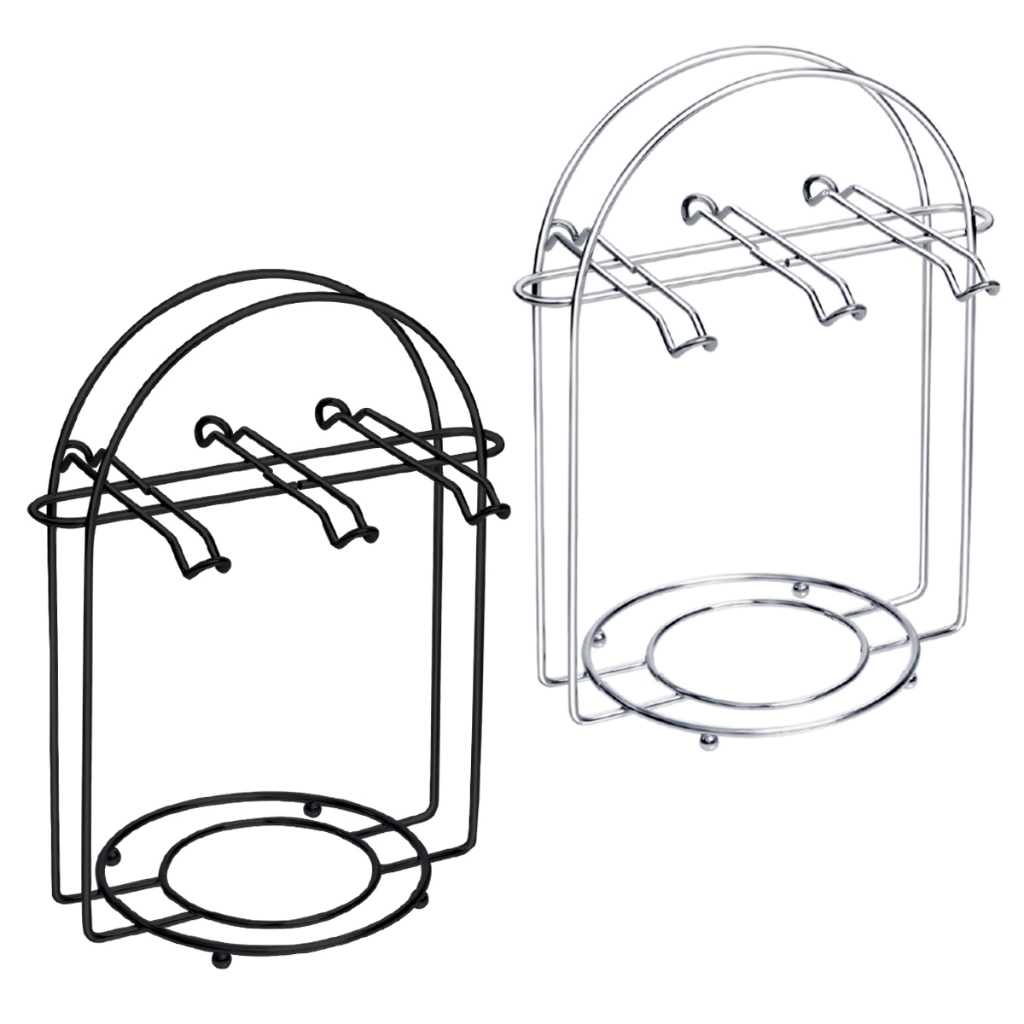 Porta Xícaras e Pires Para Mesa cantinho Do Café 6 Ganchos Aço Inox