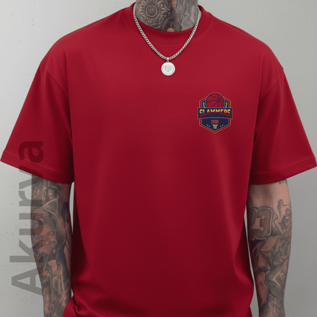 Camiseta Unissex Camisa Básica Slammers Basquete Natal Presente Streetwear Casual Minimalista Confortável Estilo Urbano