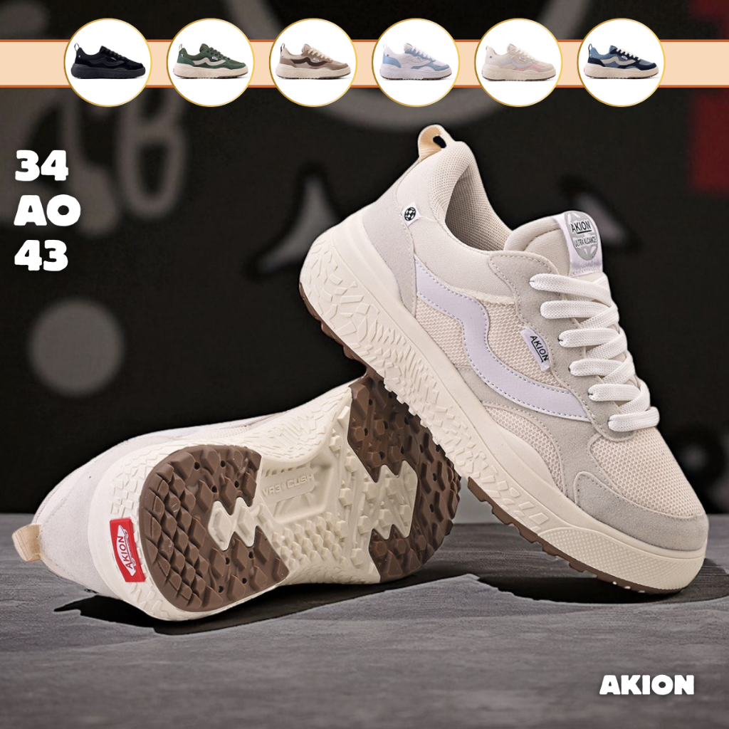Tênis Masculino Akion Street Skate Old School Preto Branco 34 ao 43 - Entrega Rápida