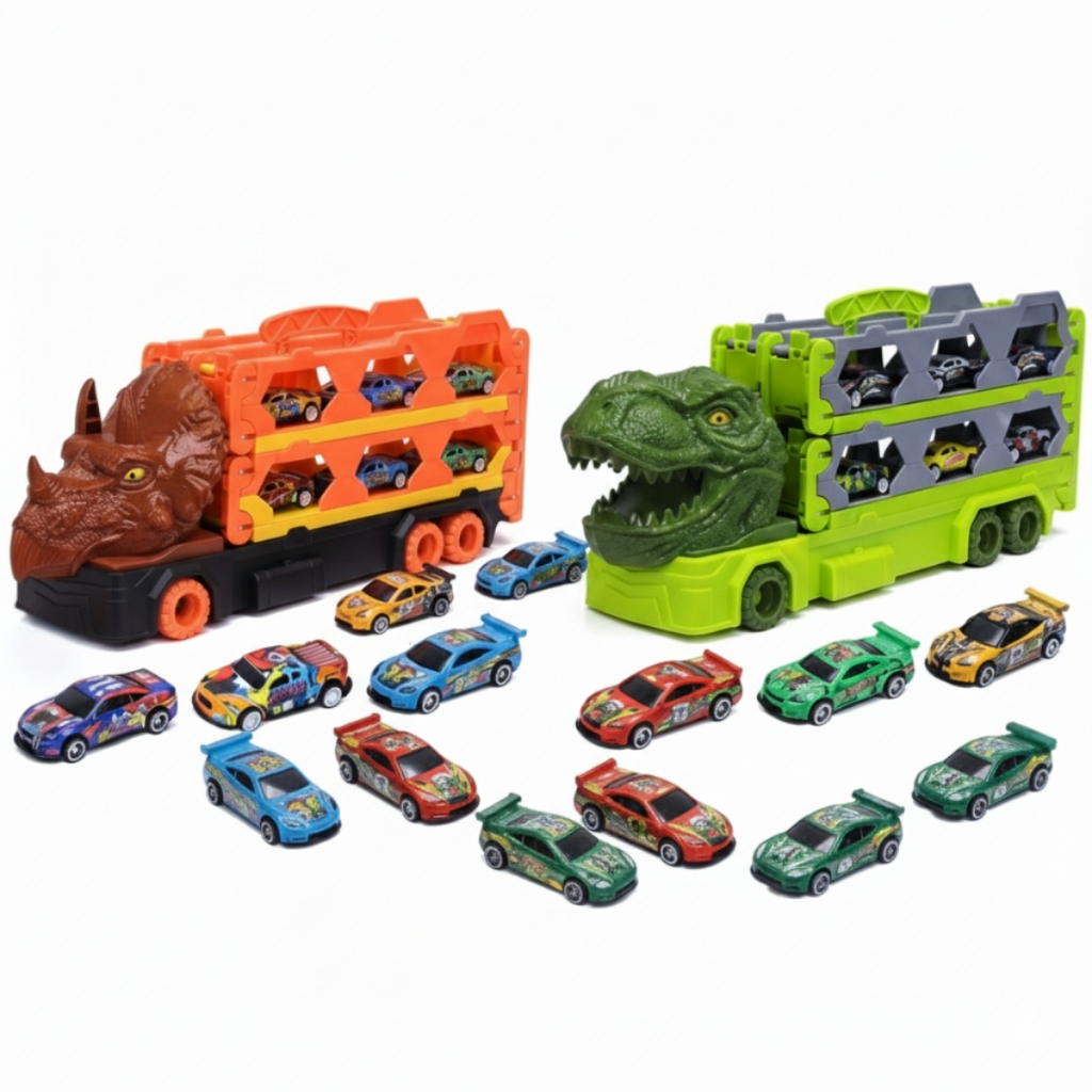 Caminhão Pista Lançadora de Carrinhos Die Cast Maleta Transporte - Castela