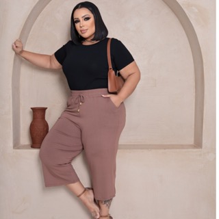 PANTACUR PLUS SIZE  MALHA VISCO LYCRA GG ao G3 em Oferta na Shopee