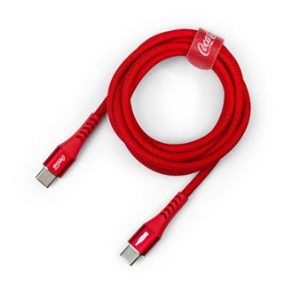 Cabo USB-C para USB-C Vermelho | Elite Cable Coca-Cola em Oferta na Shopee