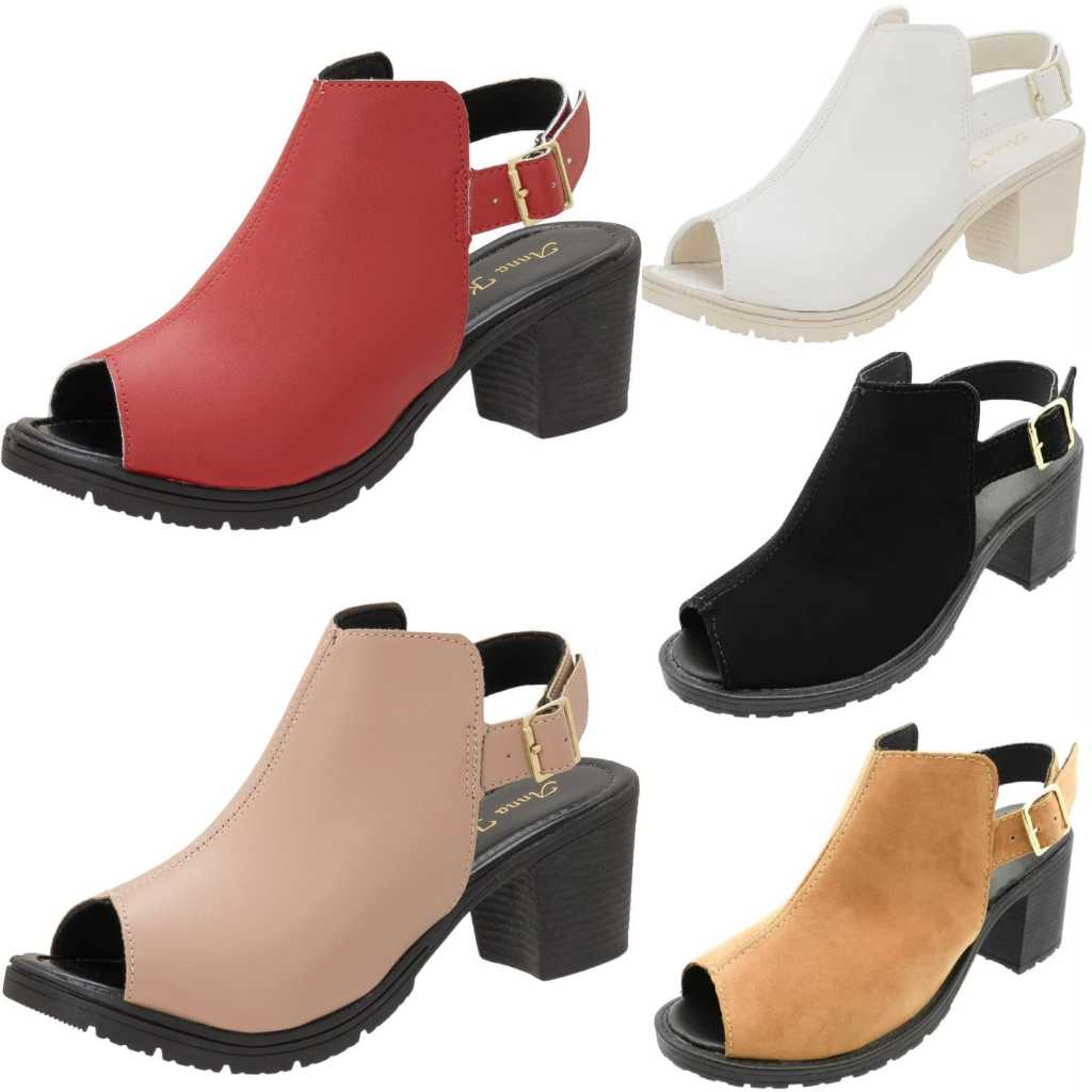 Sandalia Feminina Salto Alto Grosso Solado Gel Tratorado G93 em Oferta na Shopee