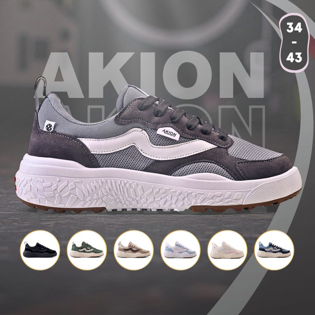 Tênis Akion Casual Skate School Sneaker Preto Branco 34 ao 43 - Oferta Relâmpago