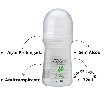 Desodorante Rollon Crysal fragrância leve e refrescante - Kit 02 Unidades em Oferta na Shopee