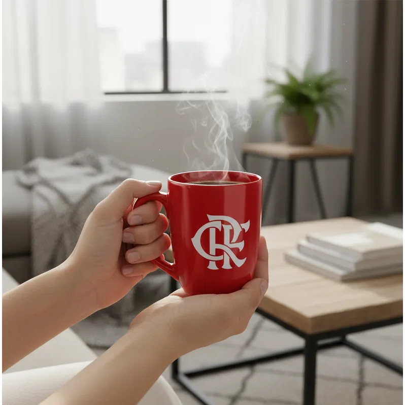 CANECA CERAMICA PRIME TIMES 350ML - FLAMENGO — imagem 2 de 2