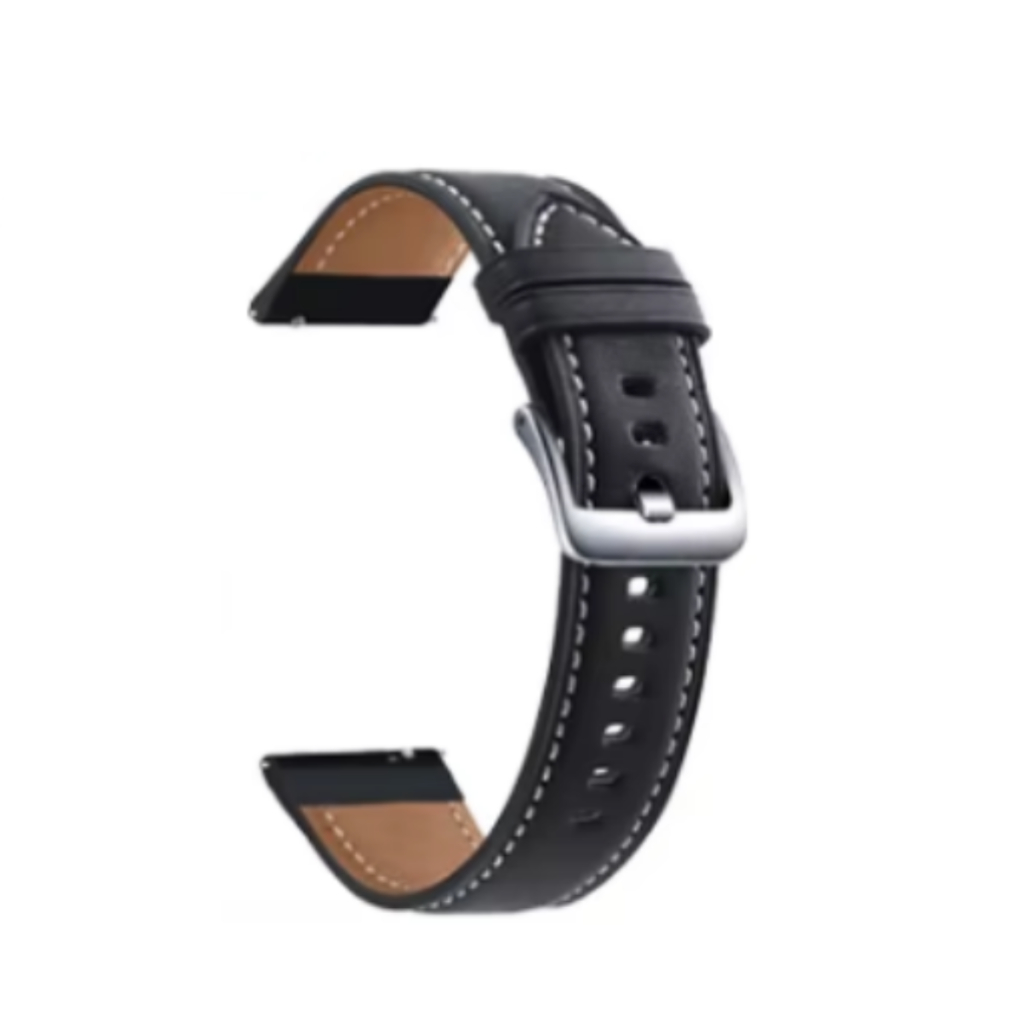 Pulseira de Couro 22mm Compatível Amazfit Gtr 4 / 2 Huawei Huami Galaxy Xiaomi Garmin Asus Seiko Haylou outras marcas