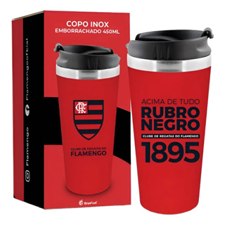 COPO TÉRMICO EMBORRACHADO- FLAMENGO em Oferta na Shopee