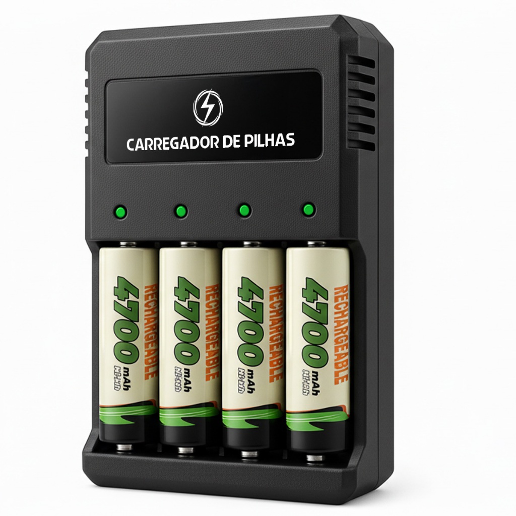 Carregador de Pilhas Recarregáveis AA/AAA/Bateria 9v 1.2V em Oferta na Shopee