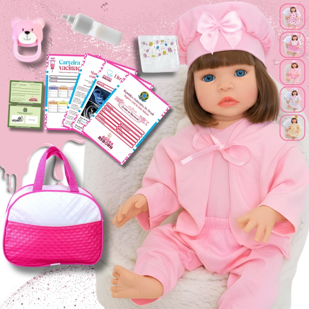 Boneca Bebê Reborn Silicone Bebe Barata Realista 100% Vinil siliconado +  itens em Oferta na Shopee