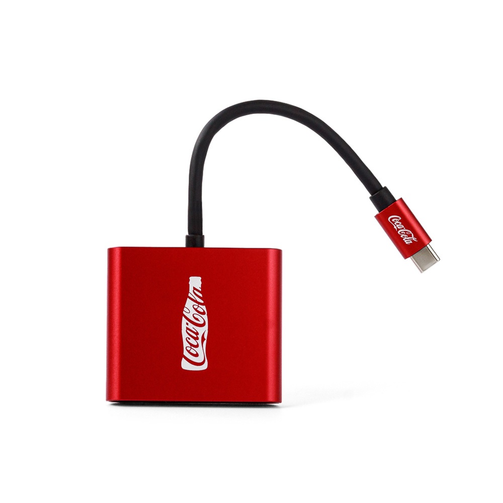 Hub USB-C 3 em 1 Vermelho | Coca-Cola