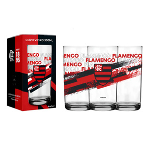 1 COPO VIDRO 300ML FLAMENGO em Oferta na Shopee