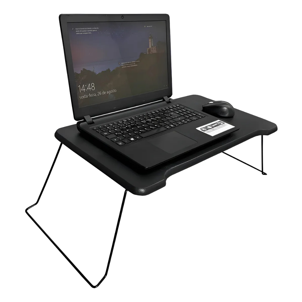 Suporte Base Multiuso Elevada Dobrável Para Notebook - Lh C - Preto em Oferta na Shopee