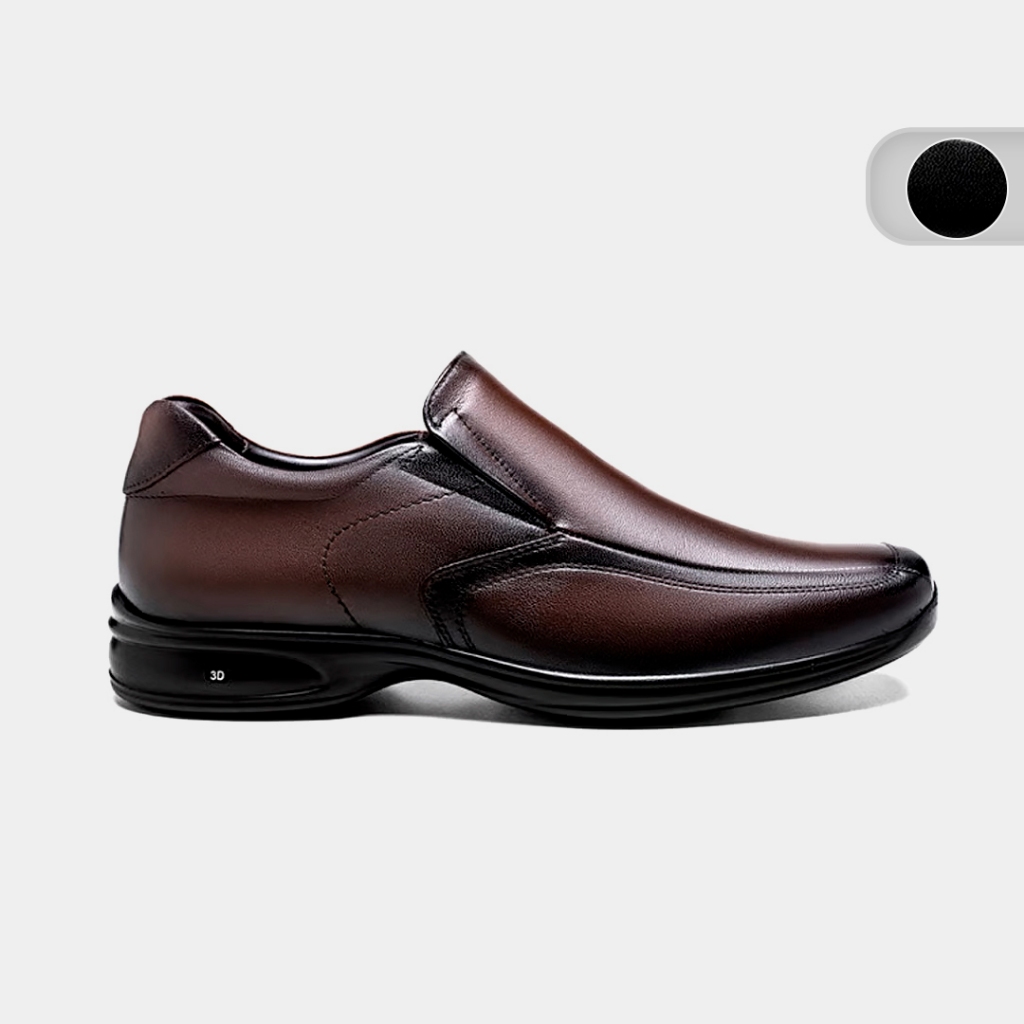 Sapato Social Masculino Couro Natural Legitimo 3D Vision Sport Jota Pe 71455 em Oferta na Shopee