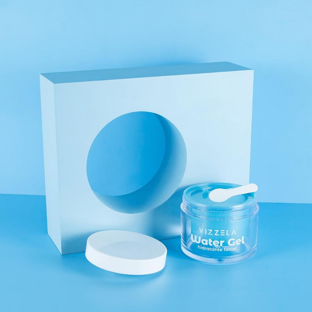Hidratante Facial Water Gel Ácido Hialurônico Oil Free Vegano Original Vizzela em Oferta na Shopee