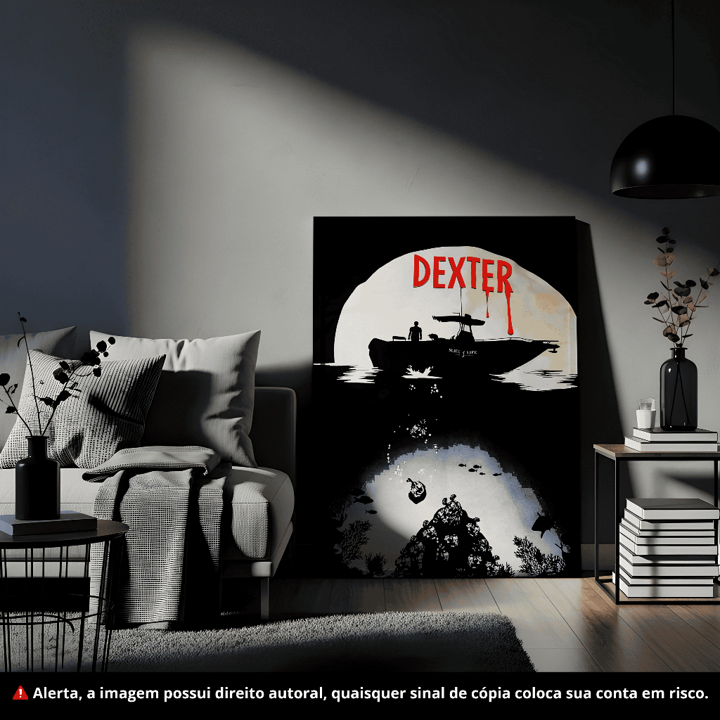 Quadro Parede Decorativo Dexter Morgan Série Dexter 1 Peça Vários Modelos MDF Hall Luxo