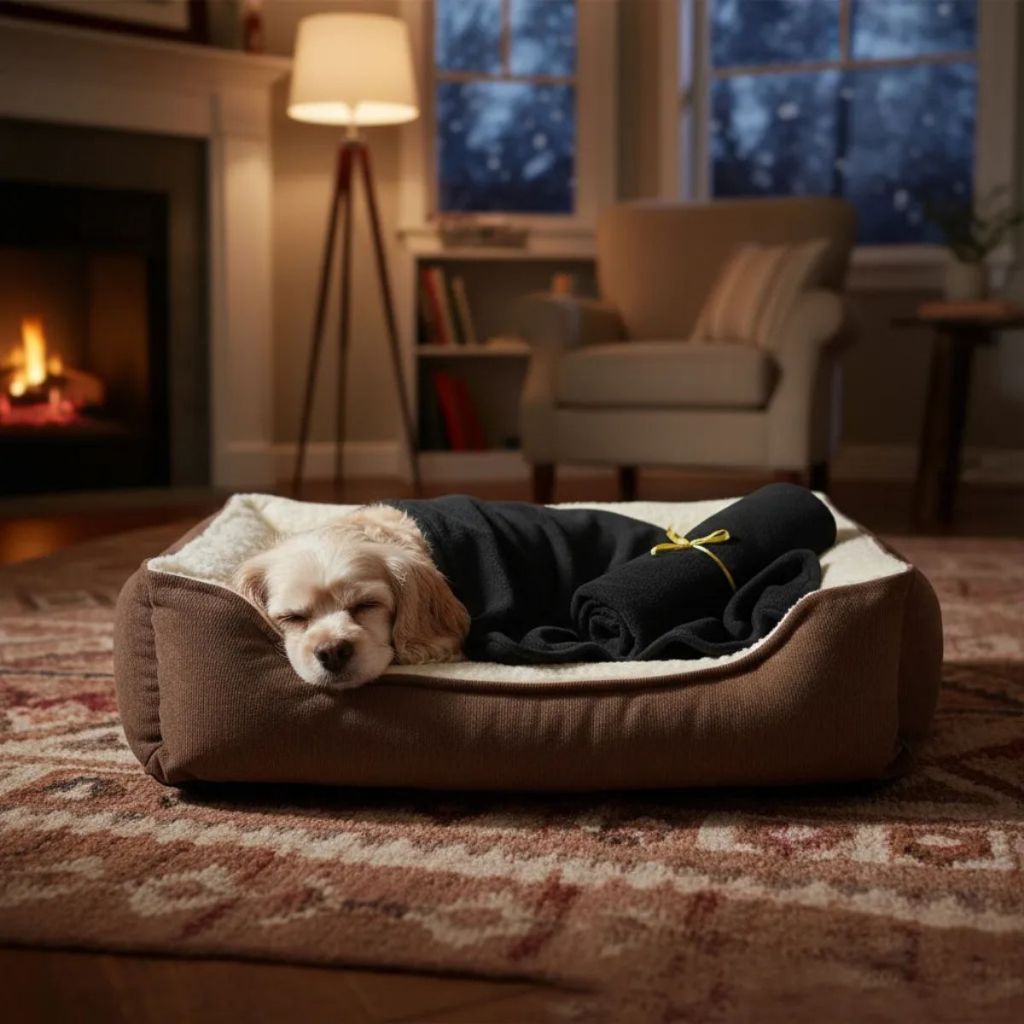 Cama Pet Luxo Pelucia Para Cachorro E Gato Confort M Com Mantinha Soft