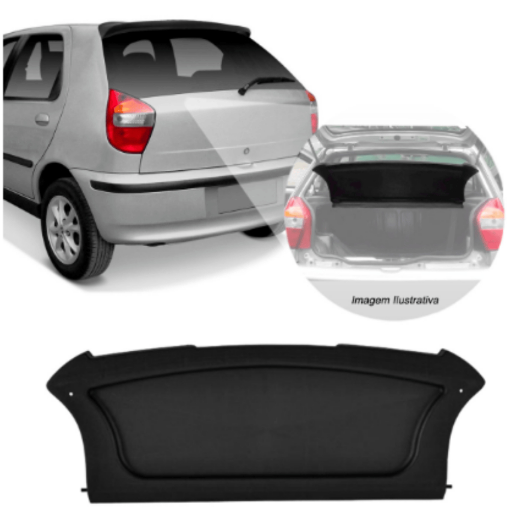 Tampão Bagagito Porta Malas Palio Fire 2001 Até 2006 - Preto (Serve no 2 e 4 Portas) em Oferta na Shopee