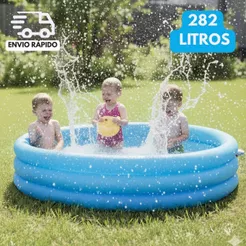 Piscina Inflável Infantil + Bomba Capacidade 282 e 140 Litros Bestway Para Crianças Super Resistente